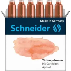 SCHNEIDER 166116 Tintenpatronen Pastell apricot, 6er Schachtel