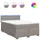 vidaXL Boxspringbett mit Matratze Taupe 140x200 cm Stoff