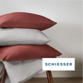 SCHIESSER Molly Musselin Hellgrau 135 x 200 cm + 80 x 80 cm