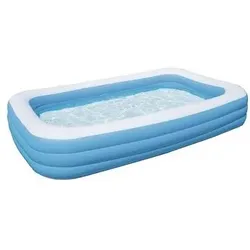 BESTWAY 54009 Family Pool Deluxe, Pool rechteckig, blau 305 x 183 x 56 cm