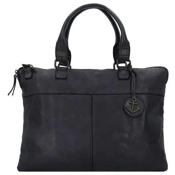 Harbour 2nd Cool Casual Conny Aktentasche Leder 38 cm Laptopfach  schwarz