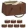 Relaxdays Kaminholztasche Filz 25 x 50 cm Braun