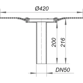 Dallmer Balkonablaufgehäuse 84 DallBit, DN 50 832122