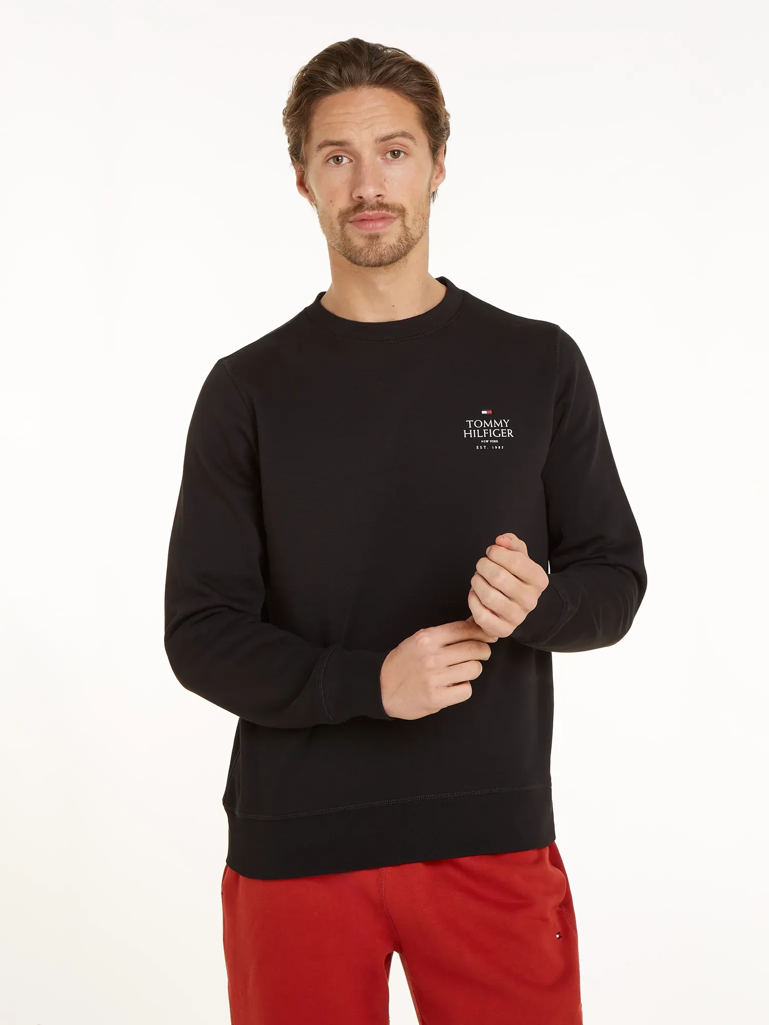 Tommy Hilfiger Sweatshirt »HILFIGER STACK SWEATSHIRT« TOMMY HILFIGER Black M