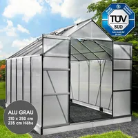 Brast Aluminium-Gewächshaus 310x250x235 anthrazit
