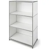 Floordirekt Regal Metall 75 x 40 x 120 cm weiß