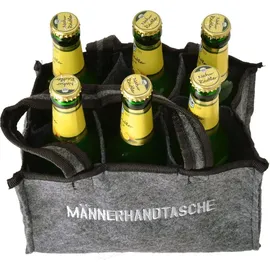 Out of the Blue Handtasche für 6 Bierflaschen Bestickt MÄNNERHANDTASCHE/Maße: 24 x 14 x 16 cm