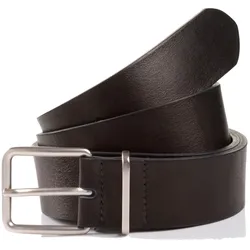 Ledergürtel TOM TAILOR "TTREGGIE", Damen, Gr. 85, schwarz (schwarz uni), Rindsleder, unifarben, casual, Gürtel, 3,5 cm breiter Damengürtel, Must-Have zu Denim und Formell