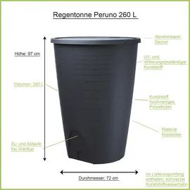 Prosperplast Regentonne 260 l anthrazit