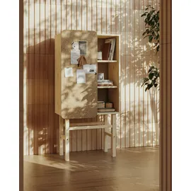 Karup Hochkommode KARUP DESIGN "Slide", beige (natur, braun), B:70cm H:142cm T:38cm, FSC-zertifiziertes Massivholz, Sideboards, Aus massiven Kiefernholz und Kork Pinwand