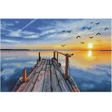 Diamond Dotz Diamond Painting Sonnenuntergang See