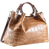 COLLEZIONE ALESSANDRO XL Ledertasche McBarth mit Kroko Prägung von - braun