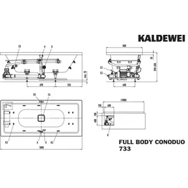 Kaldewei CONODUO Badewanne 180 x 80 cm 235160253001