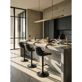 KADIMA DESIGN Barhocker 86 - 106 cm Schwarz