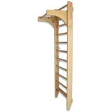 BITUXX Sprossenwand Kletterwand Turnwand Klettergerüst Turngerät mit variabler Klimmzugstange 10 Sprossen bis 120Kg