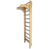 BITUXX Sprossenwand Kletterwand Turnwand Klettergerüst Turngerät mit variabler Klimmzugstange 10 Sprossen bis 120Kg