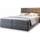 masseno Boxbett mit Bettkasten ¦ grau ¦ Maße cm B: 140 H: 98