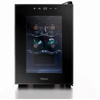 Tristar Grande Saignée Weinkühlschrank – Für bis zu 6 Flaschen – 17 L – Thermoelektrisch – Glastür – Touch-LED-Display – Innenbeleuchtung – WR-7506