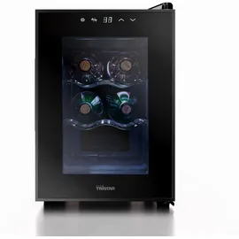 Tristar Grande Saignée Weinkühlschrank – Für 6 Flaschen – 17 L – Thermoelektrisch – Glastür – Touch-LED-Display – Innenbeleuchtung – WR-7506