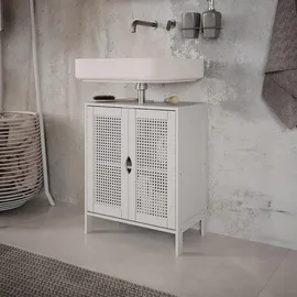 Vicco Waschbeckenunterschrank, Liora, 48 x 60 cm mit 2 Türen zur Aufbewahrung von Badutensilien und Handtüchern