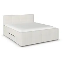 Rauch Möbel Stauraumbett Champagner, Textil, Holzwerkstoff, 2 Schubladen, 180x200 cm, Blauer Engel, Goldenes M, Made in Germany, gepolstertes Kopfteil, mit Schubkästen, Schlafzimmer, Betten, Doppelbetten