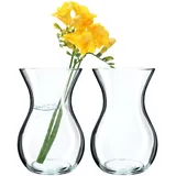 Kadax Blumenvase, 18cm Vase aus Glas, ⌀8cm Glasblumenvase mit einem 11cm Hals, Durchsichtige Tischva - Kadax