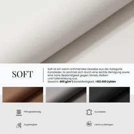 mks möbel Polsterbett GOLD 5 CLASSIC 140/200 - Braun Kunstleder - Multipocket-Matratze