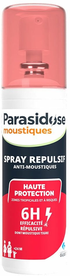 Parasidose Moustiques Zones Tropicales et à Risques Spray Répulsif 100 ml spray