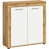 VCM Highboard Jam 80 x 88 x 35 cm Eiche/Weiß