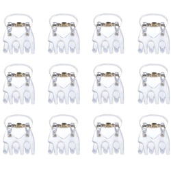 SOHO Lucca Mini Haarklammer Transparent Weiss 
