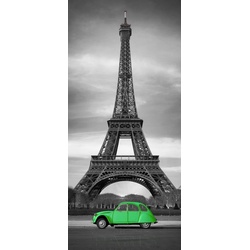 PAPERMOON Fototapete „Paris – Türtapete“ Tapeten Gr. B/L: 0,9 m x 2 m, bunt Fototapeten