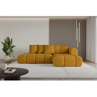altdecor Ecksofa Cord 2-Sitzer Senfgelb