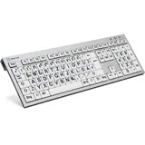 LogicKeyboard Tastatur DE schwarz/weiss (LKB-LPRNTBW-AJPU-DE)