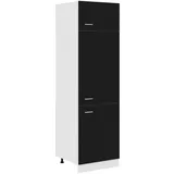 vidaXL Kühlumbauschrank Schwarz 60 x 57 x 207 cm Schwarz