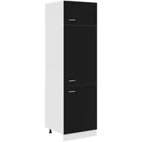 vidaXL Kühlumbauschrank Schwarz 60 x 57 x 207 cm Schwarz