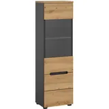 xonox.home Vitrine Canu 36 x 33 x 125 cm Grau