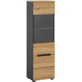 xonox.home Vitrine Canu 36 x 33 x 125 cm Grau