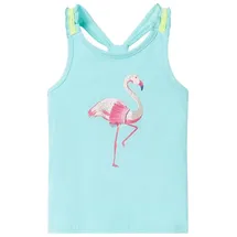vidaXL Kinder Tank Top Unterhemd Trägershirt Ärmellos Mädchen Helles Minzgrün 128 - 128 (geeignet für 7-8 Jahre)