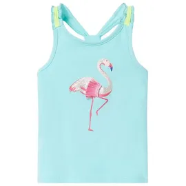 vidaXL Kinder Tank Top Unterhemd Trägershirt Ärmellos Mädchen Helles Minzgrün 128 - 128 (geeignet für 7-8 Jahre)
