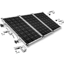 Offgridtec Befestigungskit für 3 Solarmodule mit Dachhaken 40mm Rahmenhöhe