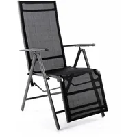 VCM Alu Klappstuhl 60 x 60 x 46 cm schwarz