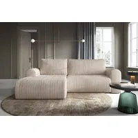 Ecksofa Laco L - Eckcouch L-Form, mit Schlaffunktion, Bettkasten, Polstermöbel, LINKS, Tilia 3 - Beige