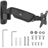 Maclean Brackets Maclean Monitor-Wandhalterung 17-32" Flach- & Curved-Bildschirme bis 9 kg | VESA 75x75 & 100x100 | Schwenk-, Neig- & Drehbar | Universal Monitor Halterung mit mechanischer Feder MC-979