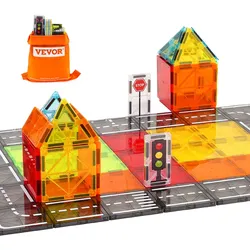 VEVOR Magnetic Building Kinder Spielzeug Magnetische Bausteine Blöcke 56-teilig