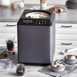 Springlane Eismaschine & Joghurtbereiter Erika 2,5 L mit selbstkühlendem Kompressor 250 W, Eiscrememaschine aus Edelstahl mit Kühl- und Heizfunkt... - Grau