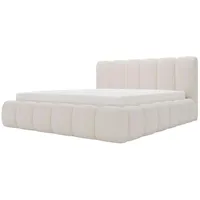 GRAINGOLD - Polsterbett mit Bettkasten 180x200, Beige Bouclé, Cloud