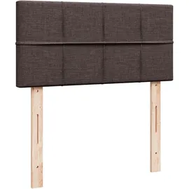 vidaXL Boxspringbett 90 x 200 cm Dunkelbraun