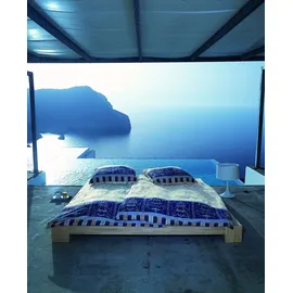 BASSETTI Oplontis Ranke Blau 135 x 200 cm + 80 x 80 cm