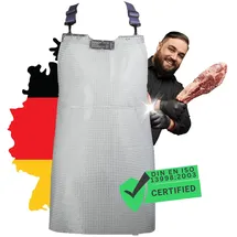 TronicXL 75 x 45 cm Stechschutzschürze Schürze mit Stechschutz Stichschutz Kettenhemd Schnittschutzschürze