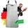 TronicXL 75 x 45 cm Stechschutzschürze Schürze mit Stechschutz Stichschutz Kettenhemd Schnittschutzschürze